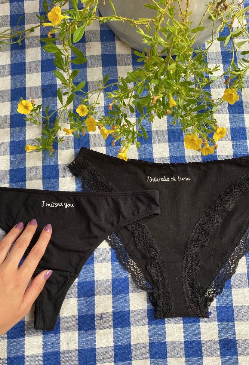 mutanda donna personalizzata nera