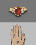 anello rubino